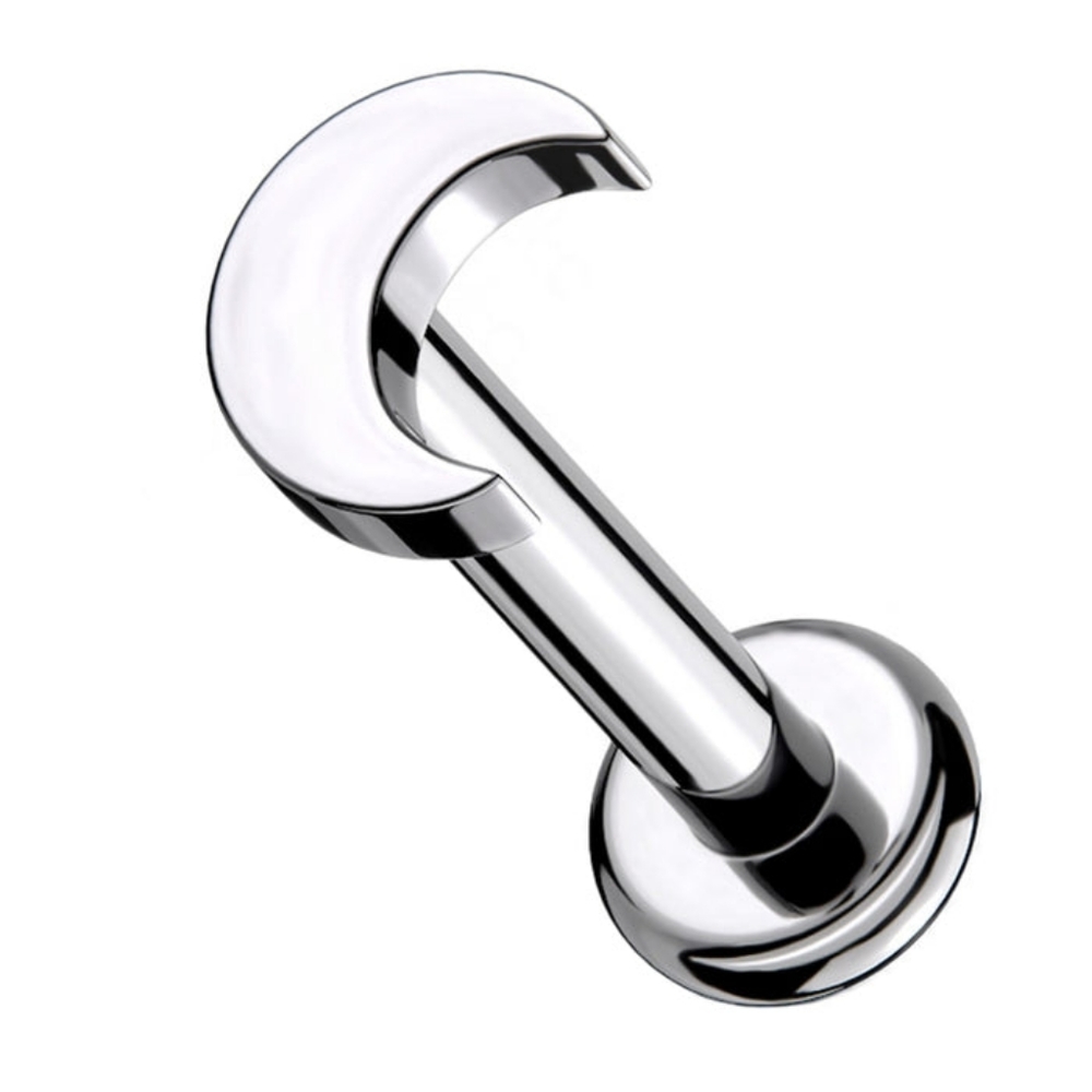 Crescent Moon 16G Titanium Labret